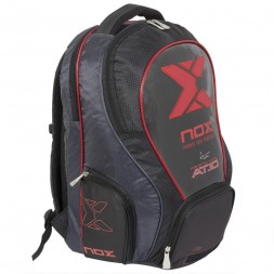 Nox AT10 Street Backpack Black Logo Red