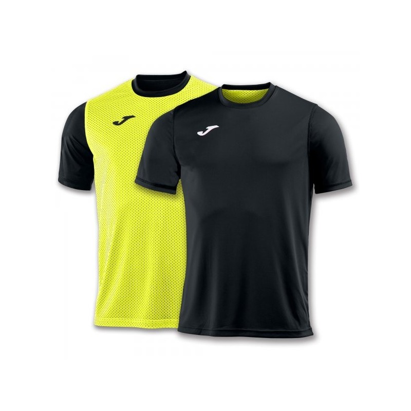 T-Shirt Combi Reversible Black-Yellow S / s